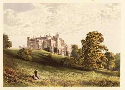 Castelo de Lambton., Condado de Durham, Inglaterra. ,1880 (gravura) de Alexander Francis (after) Lydon