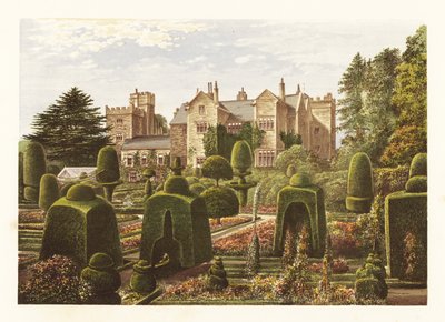 Levens Hall., Cumbria, Inglaterra. ,1880 (gravura) de Alexander Francis (after) Lydon