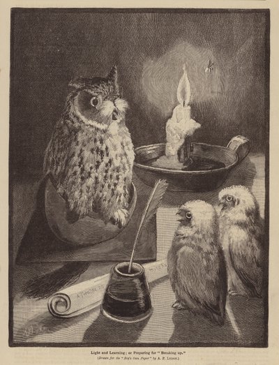 Luz e Aprendizagem; ou, Preparação para a Rutura (litografia) de Alexander Francis (after) Lydon