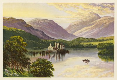 Paisagem de lagos escoceses: Loch Awe (litografia a cores) de Alexander Francis (after) Lydon