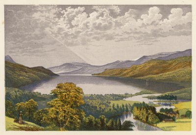 Paisagem de lagos escoceses: Loch Tay (litografia a cores) de Alexander Francis (after) Lydon