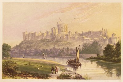Castelo de Windsor, Berkshire, Inglaterra. 1880 (gravura) de Alexander Francis (after) Lydon