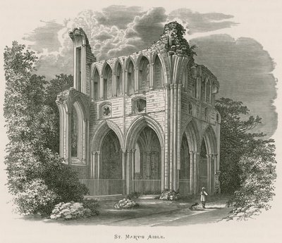 Abadia de Dryburgh, corredor de St Mary de Alexander Francis Lydon