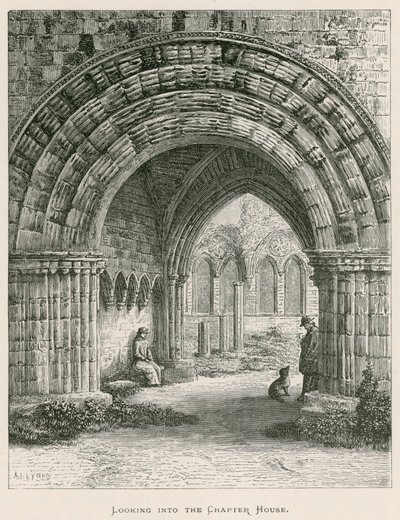 Furness Abbey, olhando para a casa do capítulo de Alexander Francis Lydon