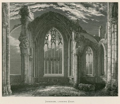 Melrose Abbey, Interior, olhando para o leste de Alexander Francis Lydon