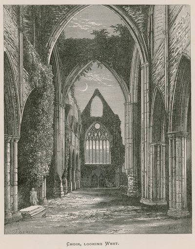 Abadia de Tintern, coro, olhando para o oeste de Alexander Francis Lydon