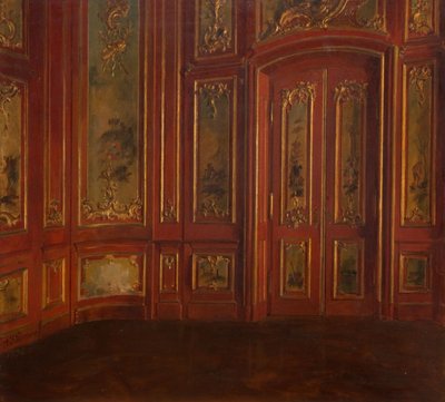 Interior De Uma Sala Com Painéis Rococó, 1896. de Alexander Friedrich Werner