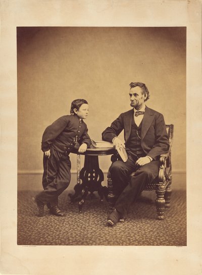 [Abraham Lincoln e o seu filho Thomas (Tad) de Alexander Gardner