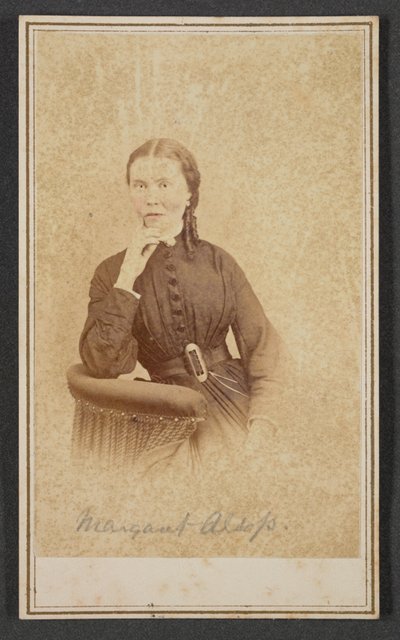 Carte-de-visit retrato de Margaret Alsop, ca. 1865. de Alexander Gardner