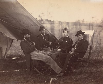 [Quatro Oficiais], c. 1864. de Alexander Gardner