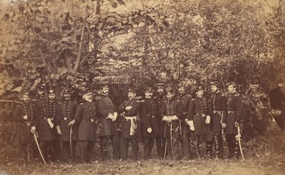 General McClellan e Estado-Maior, ca. 1863. de Alexander Gardner.