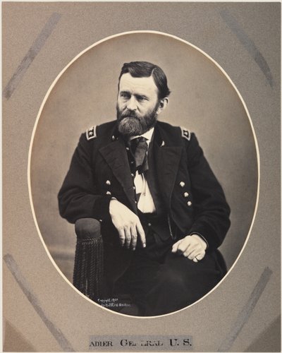 Impressão de Arroz de Platina de Ulysses S. Grant, 1865, impressa em 1901 (foto em sépia) de Alexander Gardner