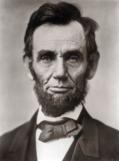 Retrato de Abraham Lincoln - Retrato de Abraham Lincoln (1809-1865) 16º Presidente dos Estados Unidos da América. Fotografia de Alexander Gardner de Alexander Gardner