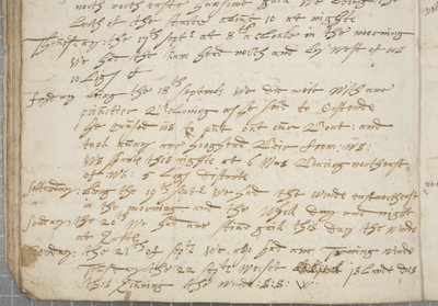 Jornal de Alexander Gillespie, detalhe, 1674 de Alexander Gillespie