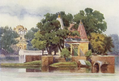 Um templo no tanque em Thanesar de Alexander Henry Hallam Murray