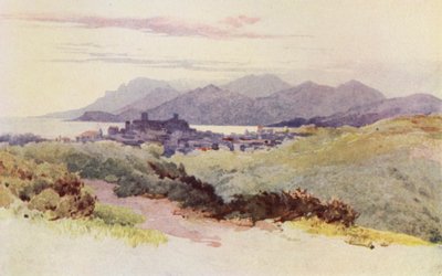 Cannes e as Montanhas Esterel (lito a cores) de Alexander Henry Hallam Murray
