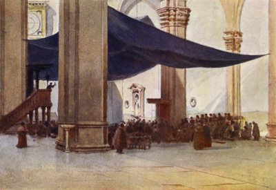 Florença, Interior do Duomo durante a pregação quaresmal (lito colorido) de Alexander Henry Hallam Murray