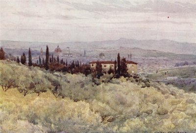 Florença do Olive Gardens de San Domenico (lito colorido) de Alexander Henry Hallam Murray