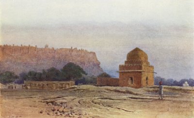 Forte Gwalior antes do nascer do sol (cor litho) de Alexander Henry Hallam Murray