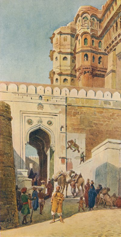 A subida ao palácio, Jodhpur, c1880 1905. de Alexander Henry Hallam Murray