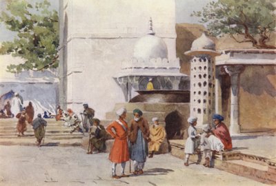 O caldeirão na entrada para o Dargah, Ajmere de Alexander Henry Hallam Murray