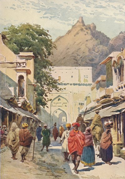 A rua principal de Alwar, c1880 1905. de Alexander Henry Hallam Murray