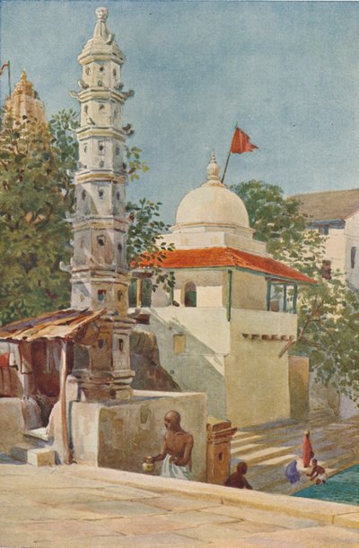 O templo de Walkeshwar, Bombaim, c1880 1905. de Alexander Henry Hallam Murray