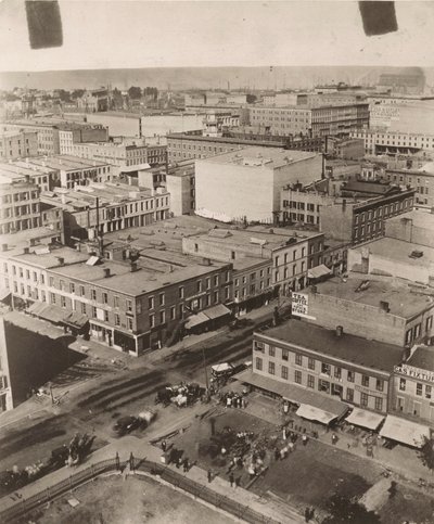 Veja o nordeste da cúpula do tribunal em Chicago, 1858 de Alexander Hesler