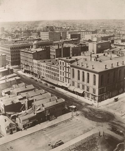Veja o noroeste da cúpula do tribunal em Chicago, 1858 de Alexander Hesler