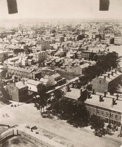 Veja o sudoeste da cúpula do tribunal em Chicago, 1858 de Alexander Hesler