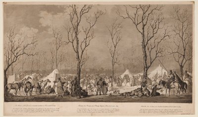 Acampamento dos cossacos na Avenue des Champs-Elysées em Paris em março de 1814, 1814 de Alexander Ivanovich Sauerweid