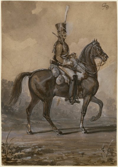 Dragão russo - Sauerweid, Alexander Ivanovich (1783-1844) - 1820 - Aquarela sobre papel - 22,9x16,2 - Coleção Particular de Alexander Ivanovich Sauerweid