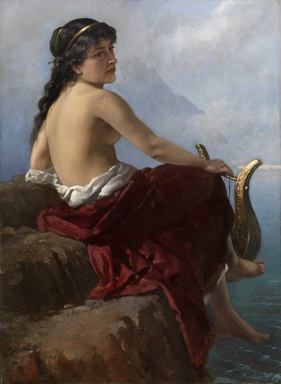 Safo no penhasco de Lefkada, 1889 de Alexander Izmailov