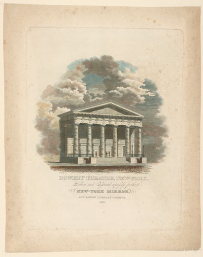Bowery Theatre, Nova York, NY de Alexander Jackson Davis