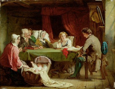 A véspera do sábado (óleo sobre tela) de Alexander Johnston