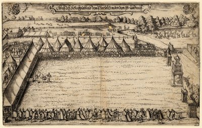 Os arqueiros da besta em Munique, 1599 de Alexander Mair