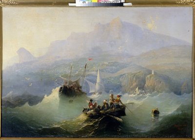 Les contrebandiers (Os contrabandistas). Peinture de Alexander Matveyevich Dorogov (1819-1850), huile sur toile de Alexander Matveyevich Dorogov