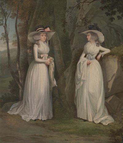 Eleanor e Margaret Ross, entre 1785 e 1790. de Alexander Nasmyth