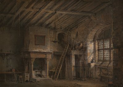 Desenho de Palco para o Coração de Midlothian; A Cabina de Portagem de Alexander Nasmyth