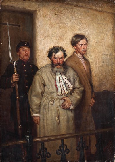 Em um tribunal, 1877 de Alexander Nikanorovich Novoskoltsev