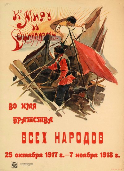 Para a paz e o socialismo em nome da fraternidade de todos os povos, 1918. de Alexander Nikolaevich Zelensky