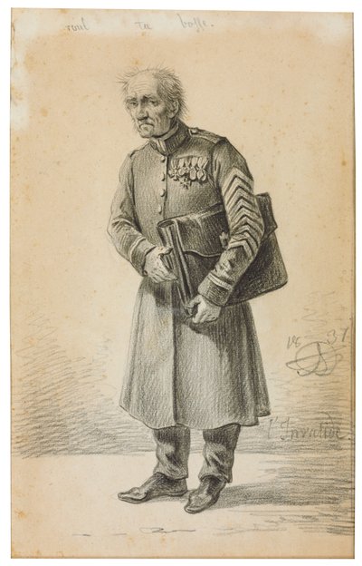 Um veterano do exército imperial russo, 1837 de Alexander Orlowski