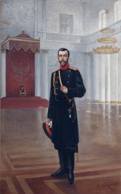 Retrato do imperador Nicolau II 1868-1918, 1898 de Alexander Petrovich Safonov