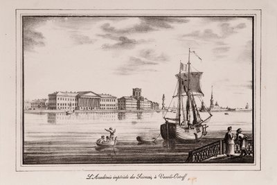 Série da Academia de Ciências Vistas de São Petersburgo, década de 1820 de Alexander Pluchart