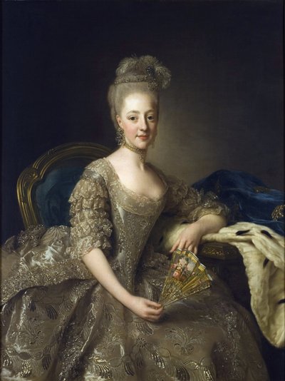 Hedwige-Elisabeth-Charlotte de Schleswig-Holstein-Gottorp - Retrato de Hedwig Elisabeth Charlotte de Holstein Gottorp (1759-1818) - Pintura de Alexander (Alexandre) Roslin (1718-1793) de Alexander Roslin