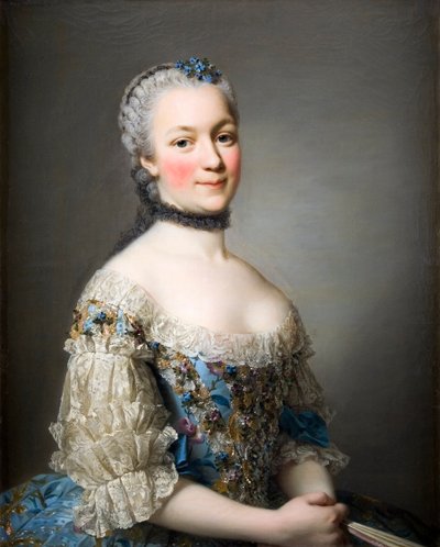 Retrato de Katarzyna Zamoiska pintado por Roslin de Alexander Roslin