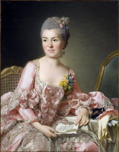 Retrato de Marie Suzanne (Marie-Suzanne) Giroust, Madame Roslin (1734-1772) Pintura de Roslin, Alexander (Alexandre) (1718-1793) de Alexander Roslin