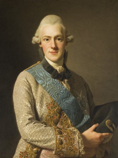 Sueco: Fredrik Adolf, 1750-1803, Príncipe da Suécia, irmão de Gustavo III Duque Fredrik Adolf, irmão de Gustavo III de Alexander Roslin