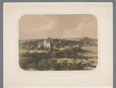 Castelo de Schaesberg Chateau de Schaesberg (título no objeto) Rolduc et ses environs (título da série) de Alexander Schaepkens