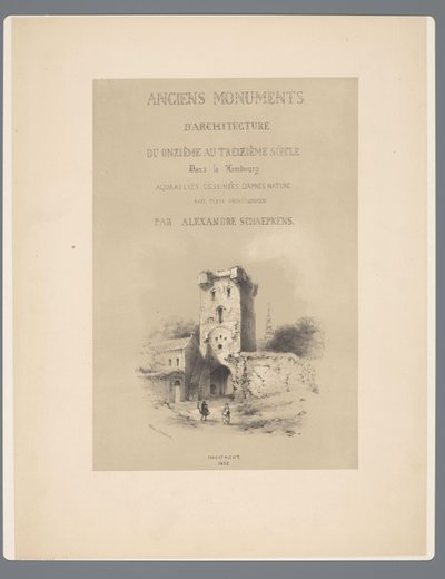 Poort naar Visé te Tongeren
Antigos monumentos arquitectónicos do século XI ao século XIII no Limburgo (título da série sobre o objecto) de Alexander Schaepkens